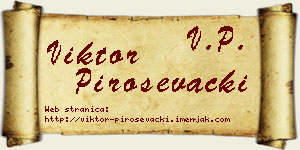 Viktor Piroševački vizit kartica